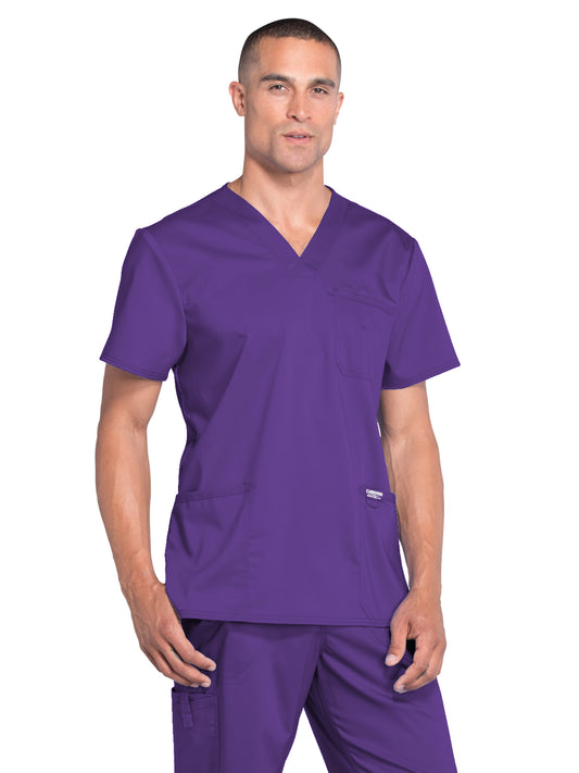 Men's 3-Pocket V-Neck Top - WW670 - Grape