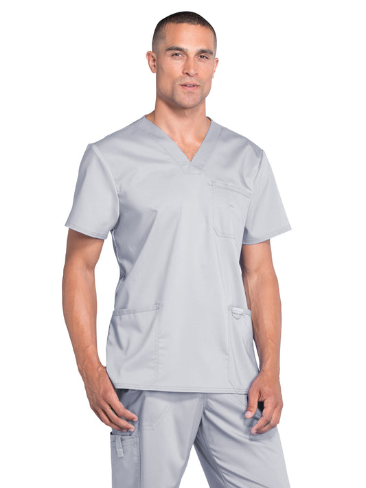 Men's 3-Pocket V-Neck Top - WW670 - Grey