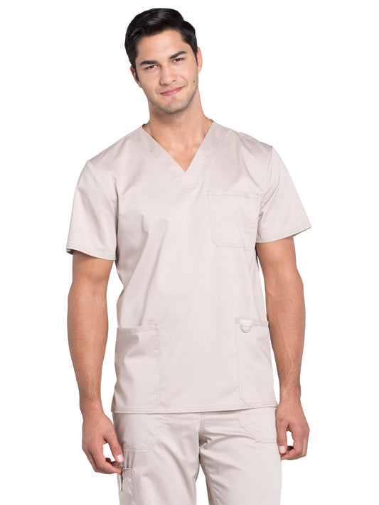 Men's 3-Pocket V-Neck Top - WW670 - Khaki