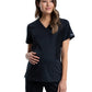 Women's 2-Pocket Maternity Mock Wrap Top - WW688 - Black