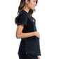 Women's 2-Pocket Maternity Mock Wrap Top - WW688 - Black