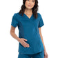 Women's 2-Pocket Maternity Mock Wrap Top - WW688 - Caribbean Blue