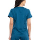 Women's 2-Pocket Maternity Mock Wrap Top - WW688 - Caribbean Blue