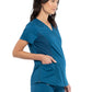 Women's 2-Pocket Maternity Mock Wrap Top - WW688 - Caribbean Blue