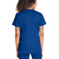 Women's 2-Pocket Maternity Mock Wrap Top - WW688 - Galaxy Blue