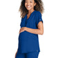 Women's 2-Pocket Maternity Mock Wrap Top - WW688 - Galaxy Blue
