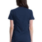 Women's 2-Pocket Maternity Mock Wrap Top - WW688 - Navy