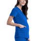 Women's 2-Pocket Maternity Mock Wrap Top - WW688 - Royal