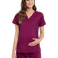 Women's 2-Pocket Maternity Mock Wrap Top - WW688 - Wine