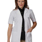 Unisex Three-Pocket 34" Mid-Length Short Sleeve Lab Coat - 3409 - White
