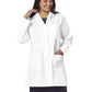 Women's Three-Pocket 34" Mid-Length Button Closure Lab Coat - 436 - White