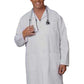 Men's Three-Pocket 41" Full-Length Snap Front Lab Coat - 471 - White