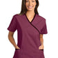 Women's Crossover Tunic Top - 7001 - Burgundy w/ Black