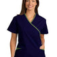 Women's Crossover Tunic Top - 7027 - Cobalt w/ Green Apple