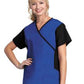 Women's Crossover Side Flex Tunic Top - 7137 - Cobalt/Black