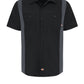 Men's Industrial Color Block Short-Sleeve Shirt - 24 - Black/Dark Charcoal