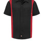 Men's Industrial Color Block Short-Sleeve Shirt - 24 - Black/English Red