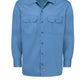 Men's Long Sleeve Traditional Work Shirt - 5574 - Gulf Blue