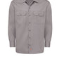Men's Long Sleeve Traditional Work Shirt - 5574 - Silver Gray