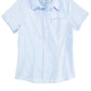 Women's Short-Sleeve Stretch Oxford Shirt - S254 - Blue/White Stripe