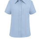 Women's Short-Sleeve Stretch Oxford Shirt - S254 - Light Blue