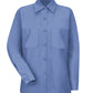Women's Long Sleeve Industrial Work Shirt - SP13 - Petrol Blue