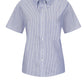 Women's Blu/Wh Str Drs Shirt 60/40 Oxf - SR61 - Blue/White Stripe