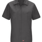 Women's Short Sleeve Mimix Work Shirt - SX21 - Charcoal
