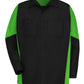 Men's Long Sleeve Two-Tone Crew Shirt - SY10 - Black/Lime