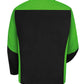 Men's Long Sleeve Two-Tone Crew Shirt - SY10 - Black/Lime