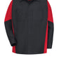 Men's Long Sleeve Two-Tone Crew Shirt - SY10 - Black/Red