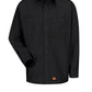 Men's Long Sleeve Black Canvas Workshirt - WS10 - Black