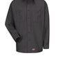 Men's Long Sleeve Black Canvas Workshirt - WS10 - Charcoal