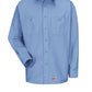 Men's Long Sleeve Black Canvas Workshirt - WS10 - Light Blue