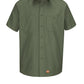 Men's Canvas Short-Sleeve Work Shirt - WS20 - Olive Green