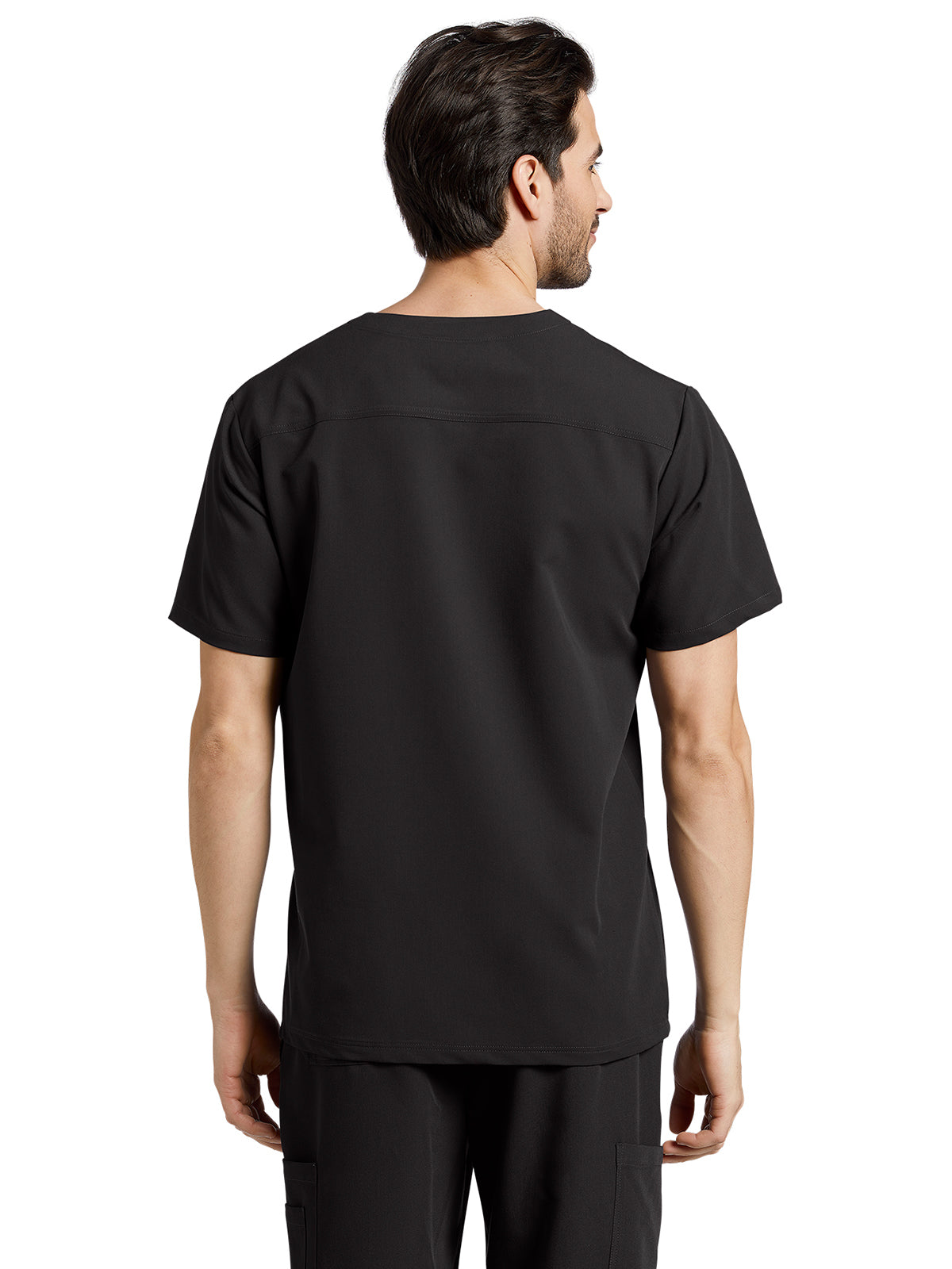 Men's 2-Pocket Tuckable V-Neck Top - 2206 - Black