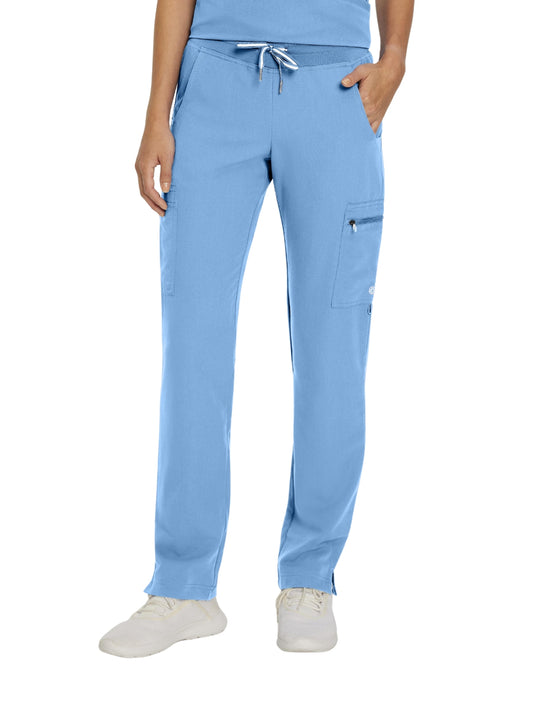 Women's 6-Pocket Low-Rise Waist Cargo Pant - 337 - Ceil Blue