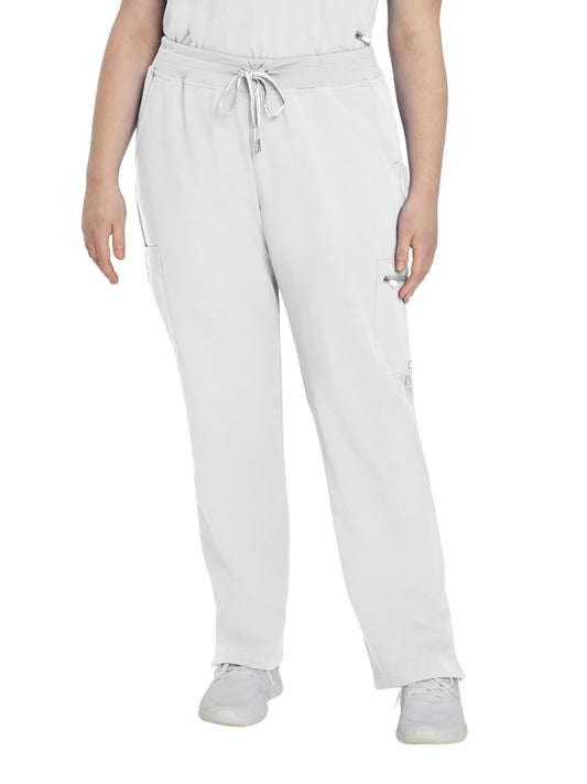 Women's 6-Pocket Low-Rise Waist Cargo Pant - 337 - White