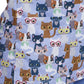 Women's 3-Pocket V-Neck Printed Top - 618 - Curious Cats