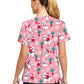 Women's 3-Pocket V-Neck Printed Top - 618 - Desert Snow