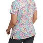 Women's 3-Pocket V-Neck Printed Top - 618 - Flower Meadow