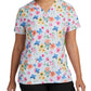 Women's 3-Pocket V-Neck Printed Top - 618 - Garden Tea