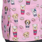 Women's 3-Pocket V-Neck Printed Top - 618 - Pupaccino Brunch WC