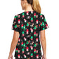 Women's 3-Pocket V-Neck Printed Top - 618 - Santa's Helpers