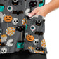 Women's 3-Pocket V-Neck Printed Top - 618 - Spooky Lollipops