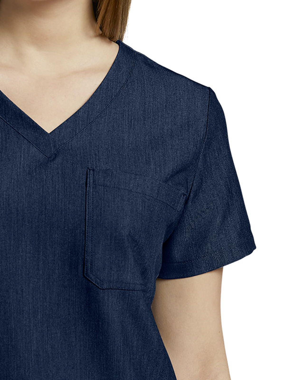 Women's 1-Pocket Tuckable V-Neck Top - 794 - Navy