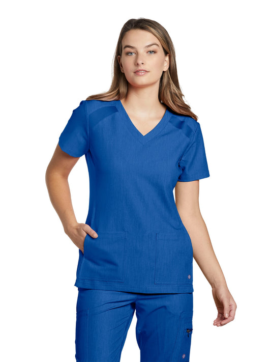 Women's 4-Pocket V-Neck Top - 950 - Royal