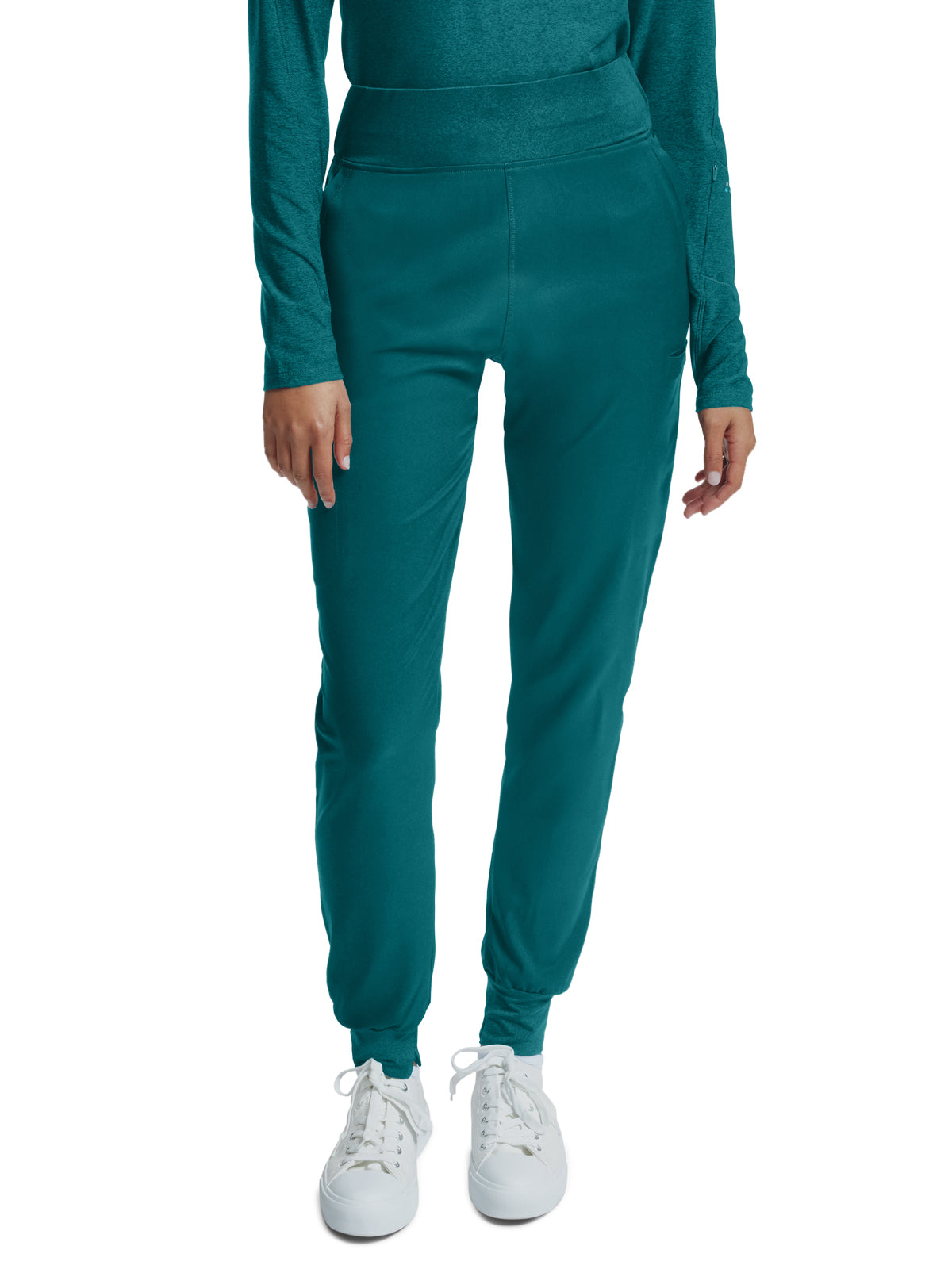 Women's Knitted Waistband Jogger Pant - WB420 - Caribbean