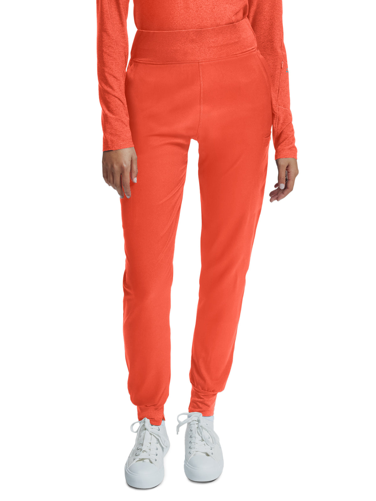 Women's Knitted Waistband Jogger Pant - WB420 - Coral Sunset