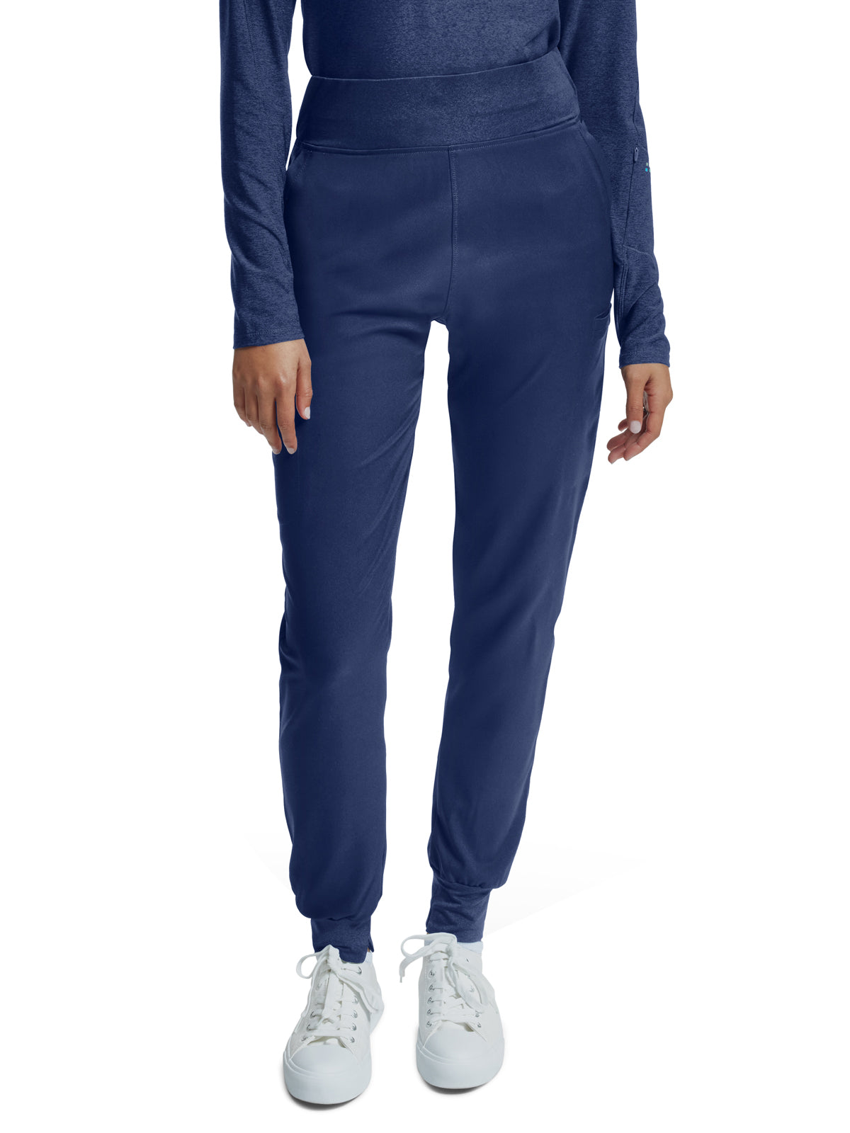 Women's Knitted Waistband Jogger Pant - WB420 - Navy